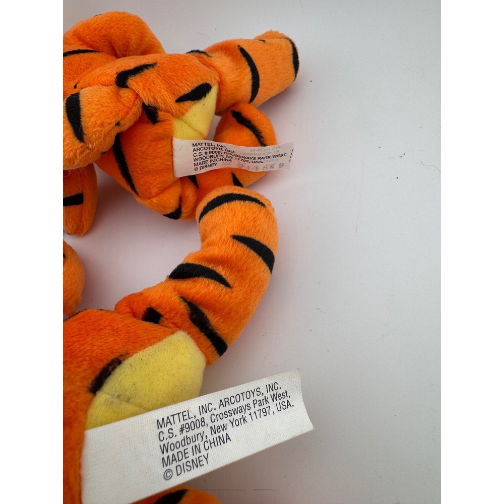Vintage Mattel Pooh Holiday Tigger Plush Set 1993 Christmas Santa Hat Tigger - Picture 5 of 5